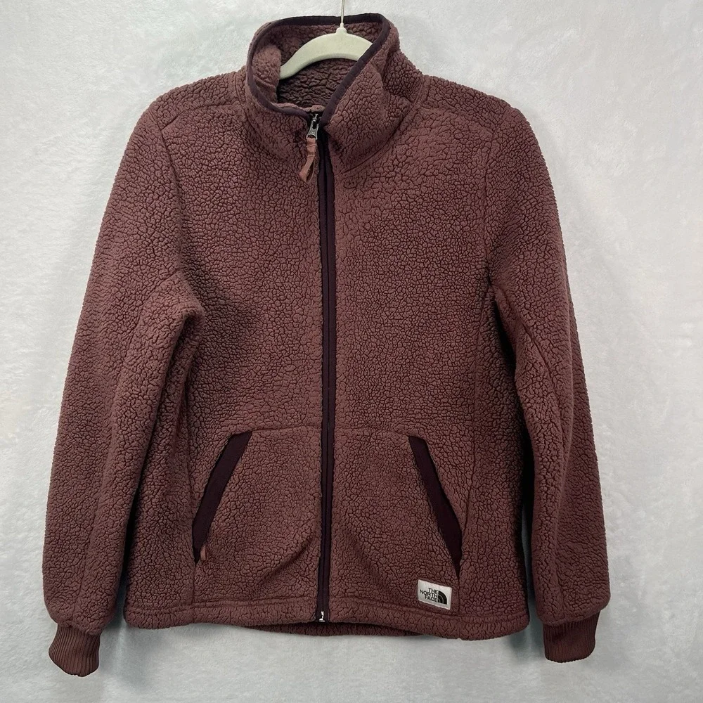The North Face Jacket Womens Medium Campshire Fuzzy Teddy Sherpa Fleece Zip Up